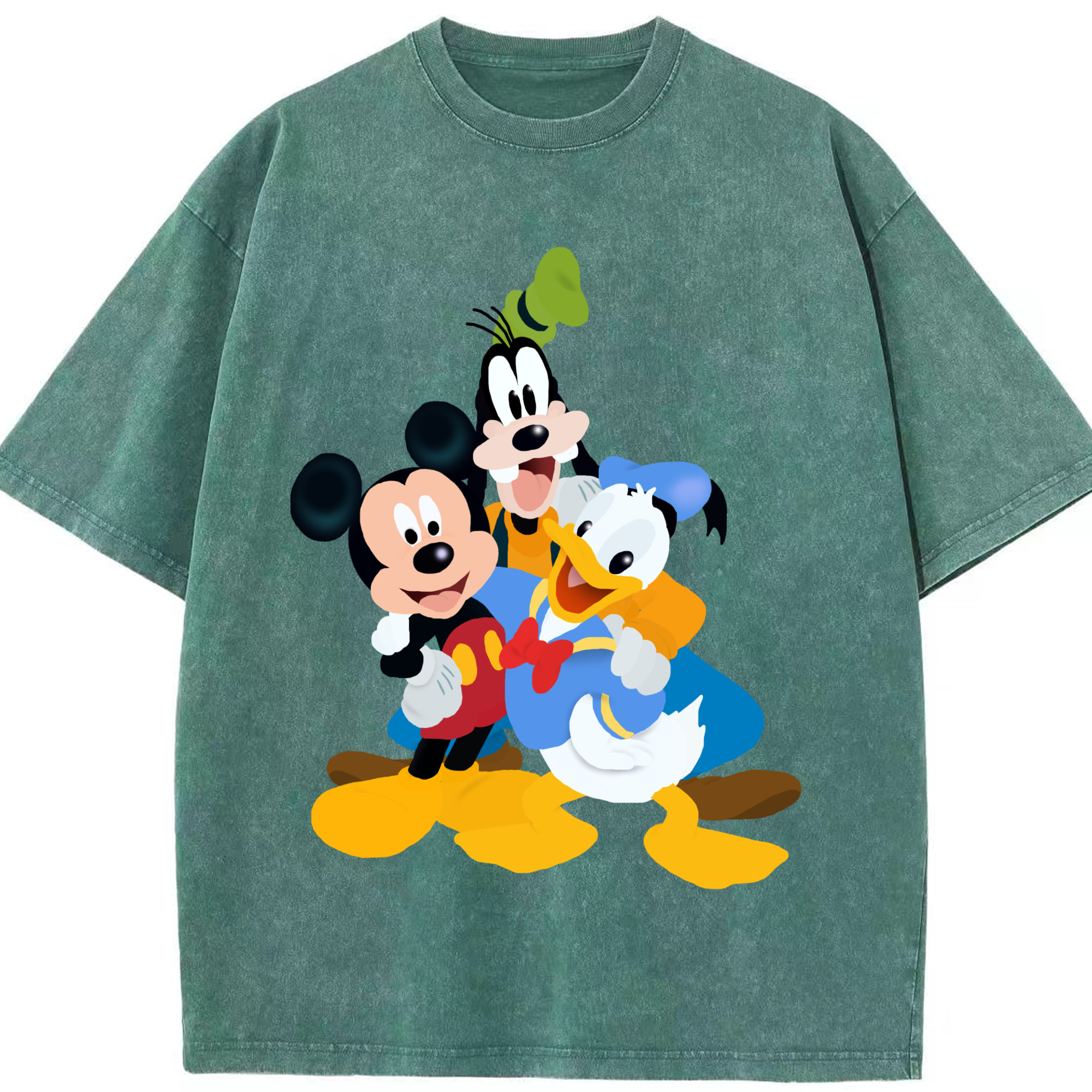 （画像用） ミッキーマウス Mickey Mouse 綿100% ヴィンテージ風 半袖Tシャツ（フロントプリント）